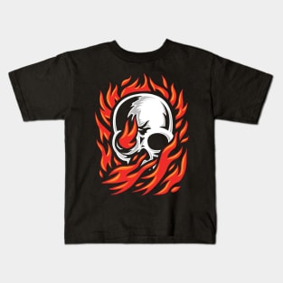 Fire Skull Kids T-Shirt